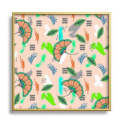Marta Barragan Camarasa Abstract Pattern of African Nature Square Metal Framed Art Print