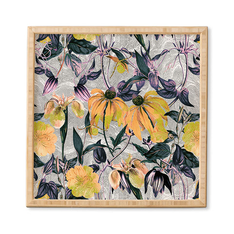 Marta Barragan Camarasa Abstract pattern of yellow blooms Framed Wall Art