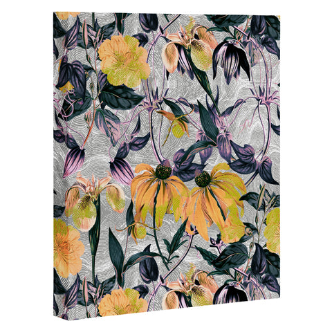 Marta Barragan Camarasa Abstract pattern of yellow blooms Art Canvas