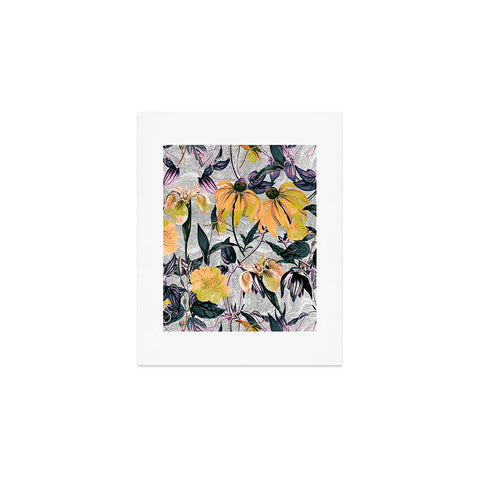 Marta Barragan Camarasa Abstract pattern of yellow blooms Art Print