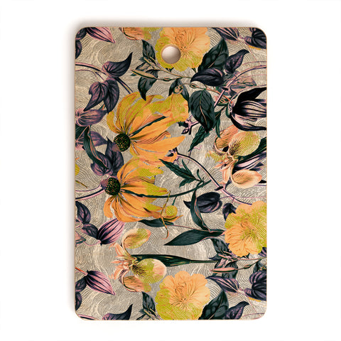 Marta Barragan Camarasa Abstract pattern of yellow blooms Cutting Board Rectangle