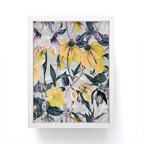 Marta Barragan Camarasa Abstract pattern of yellow blooms Framed Mini Art Print