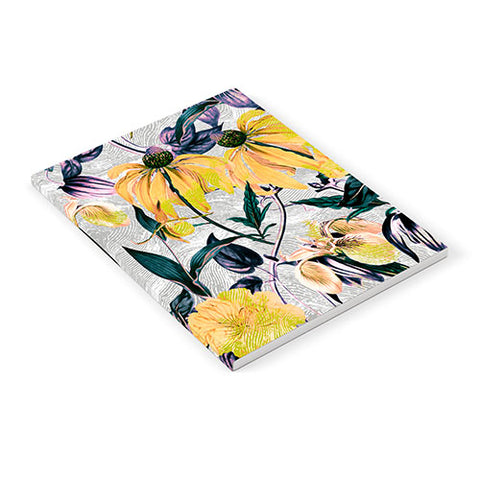 Marta Barragan Camarasa Abstract pattern of yellow blooms Notebook