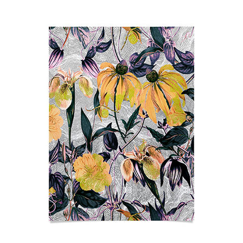 Marta Barragan Camarasa Abstract pattern of yellow blooms Poster
