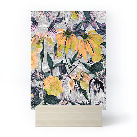 Marta Barragan Camarasa Abstract pattern of yellow blooms Mini Art Print