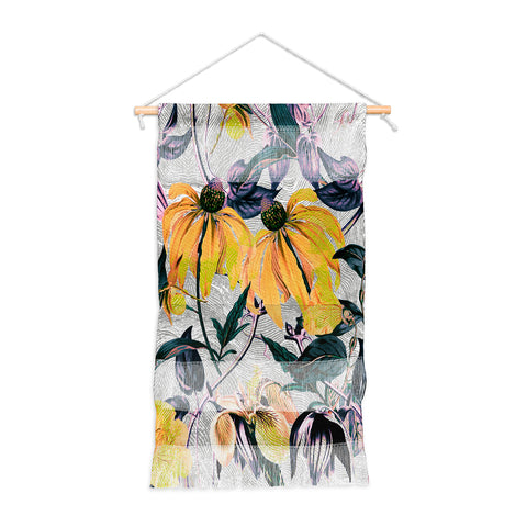 Marta Barragan Camarasa Abstract pattern of yellow blooms Wall Hanging Portrait