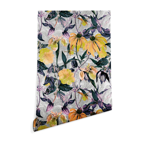 Marta Barragan Camarasa Abstract pattern of yellow blooms Wallpaper
