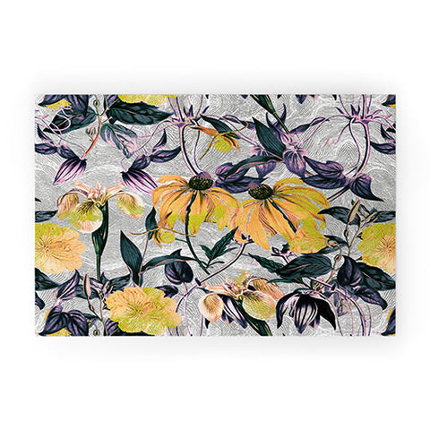 Marta Barragan Camarasa Abstract pattern of yellow blooms Welcome Mat