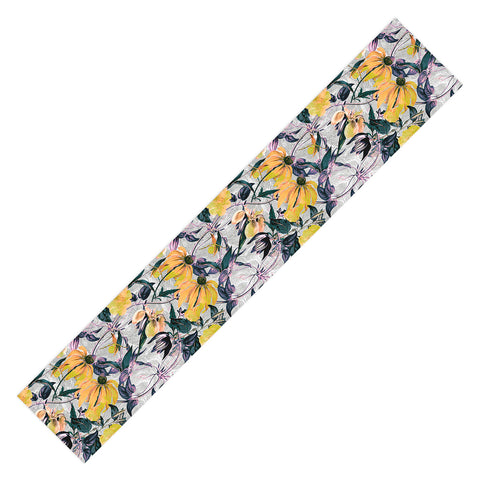 Marta Barragan Camarasa Abstract pattern of yellow blooms Table Runner