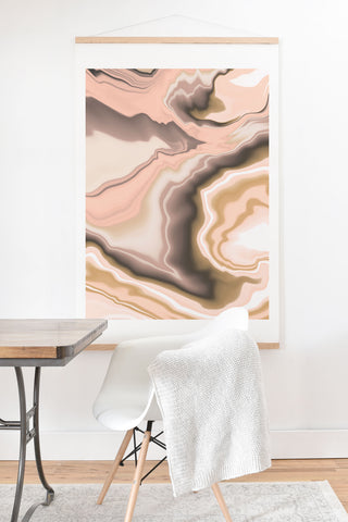 Marta Barragan Camarasa Abstract pink marble 70 Art Print And Hanger