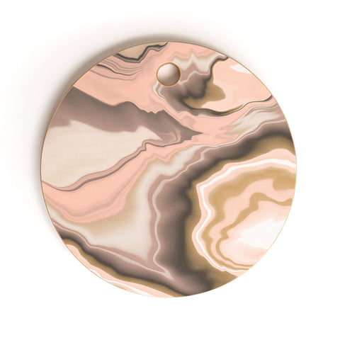 Marta Barragan Camarasa Abstract pink marble 70 Cutting Board Round