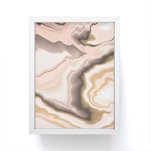 Marta Barragan Camarasa Abstract pink marble 70 Framed Mini Art Print