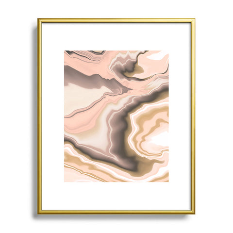 Marta Barragan Camarasa Abstract pink marble 70 Metal Framed Art Print