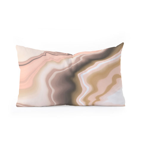 Marta Barragan Camarasa Abstract pink marble 70 Oblong Throw Pillow