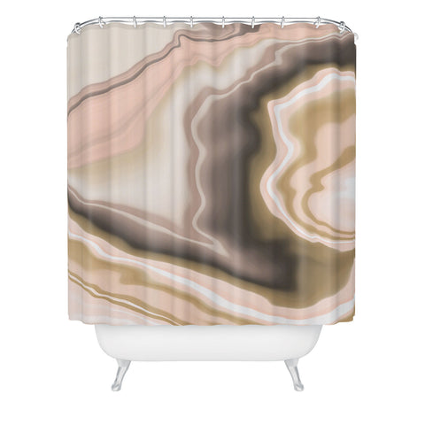 Marta Barragan Camarasa Abstract pink marble 70 Shower Curtain