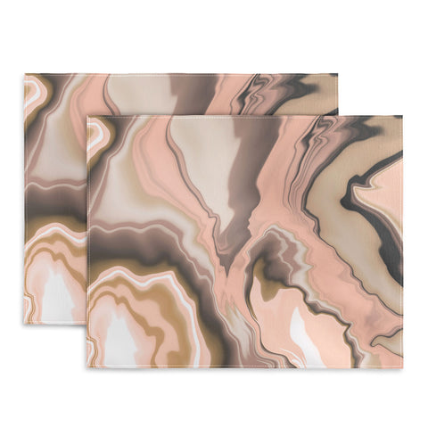 Marta Barragan Camarasa Abstract pink marble 70 Placemat