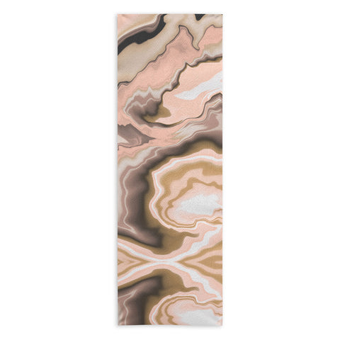 Marta Barragan Camarasa Abstract pink marble 70 Yoga Towel