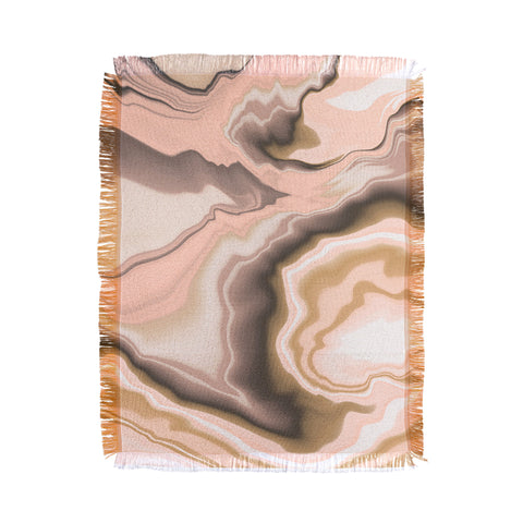 Marta Barragan Camarasa Abstract pink marble 70 Throw Blanket