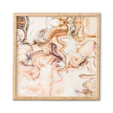 Marta Barragan Camarasa Abstract pink marble mosaic Framed Wall Art