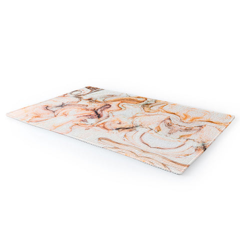 Marta Barragan Camarasa Abstract pink marble mosaic Area Rug