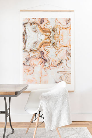 Marta Barragan Camarasa Abstract pink marble mosaic Art Print And Hanger