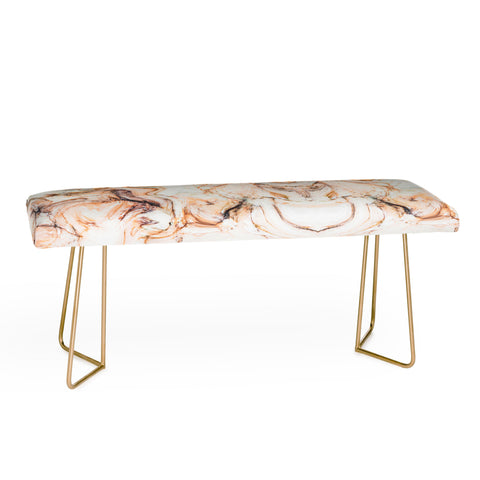 Marta Barragan Camarasa Abstract pink marble mosaic Bench