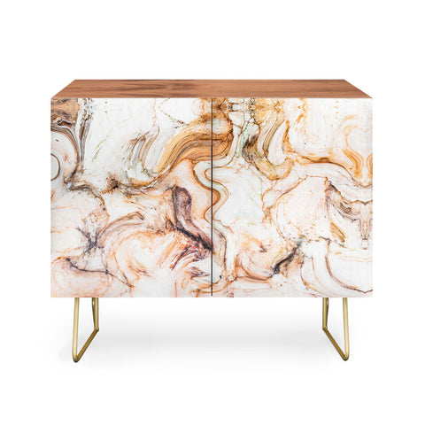 Marta Barragan Camarasa Abstract pink marble mosaic Credenza