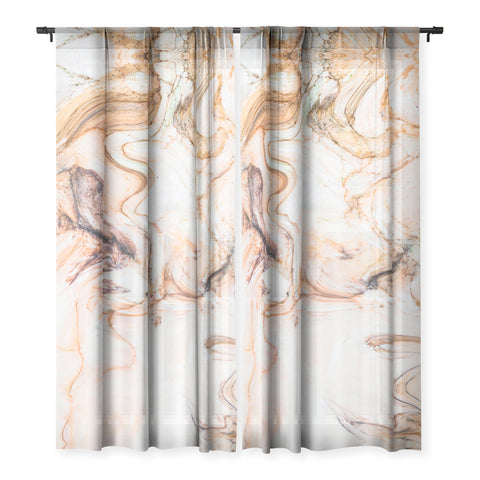 Marta Barragan Camarasa Abstract pink marble mosaic Sheer Non Repeat