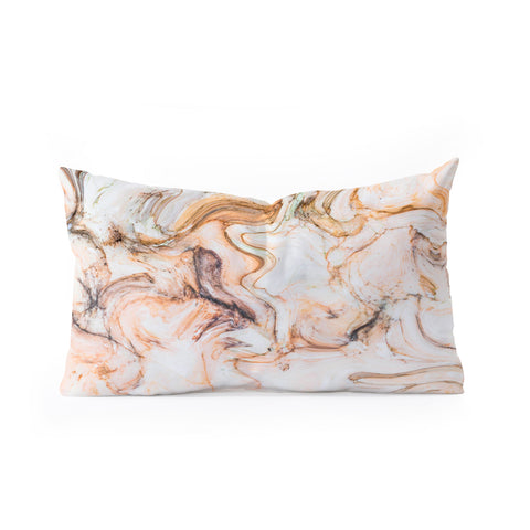 Marta Barragan Camarasa Abstract pink marble mosaic Oblong Throw Pillow