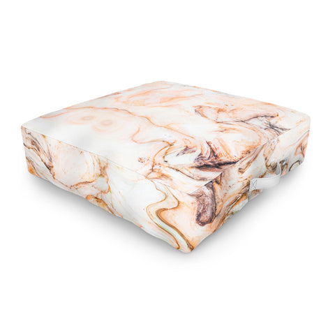 Marta Barragan Camarasa Abstract pink marble mosaic Outdoor Floor Cushion