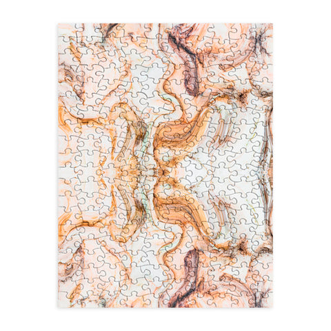 Marta Barragan Camarasa Abstract pink marble mosaic Puzzle