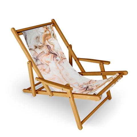 Marta Barragan Camarasa Abstract pink marble mosaic Sling Chair