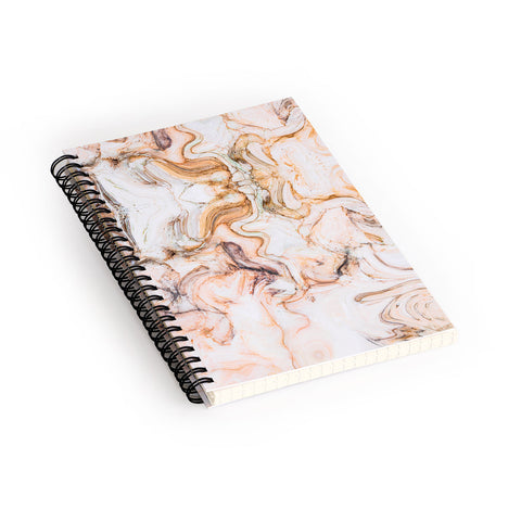 Marta Barragan Camarasa Abstract pink marble mosaic Spiral Notebook