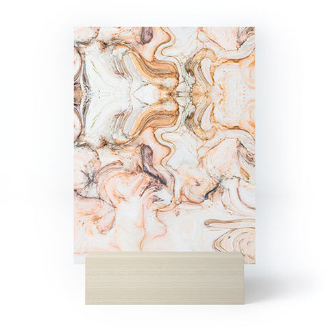 Marta Barragan Camarasa Abstract pink marble mosaic Mini Art Print