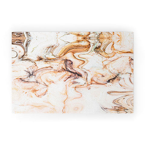 Marta Barragan Camarasa Abstract pink marble mosaic Welcome Mat