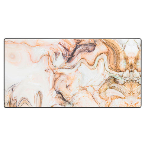 Marta Barragan Camarasa Abstract pink marble mosaic Desk Mat