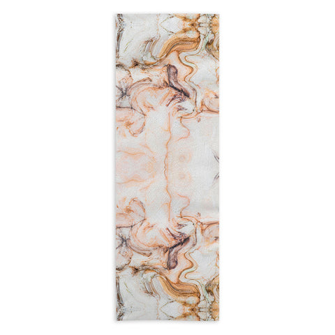 Marta Barragan Camarasa Abstract pink marble mosaic Yoga Towel