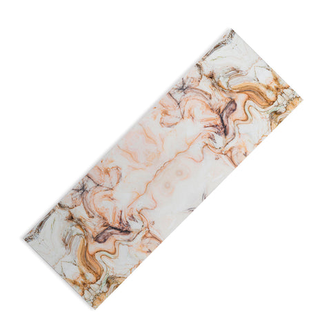 Marta Barragan Camarasa Abstract pink marble mosaic Yoga Mat