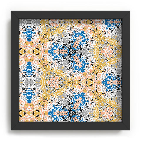Marta Barragan Camarasa Abstract Pointillism Mosaic I Recessed Framing Square