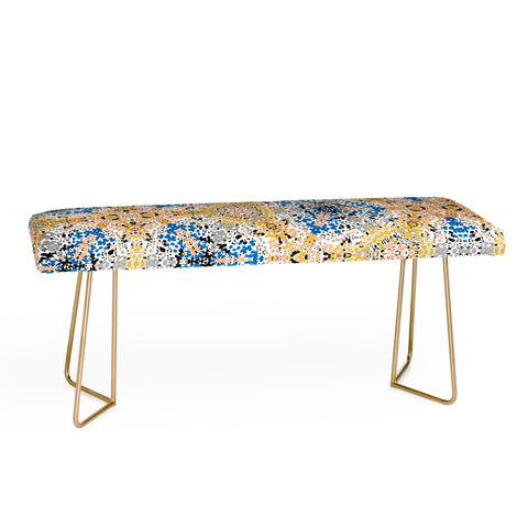 Marta Barragan Camarasa Abstract Pointillism Mosaic I Bench