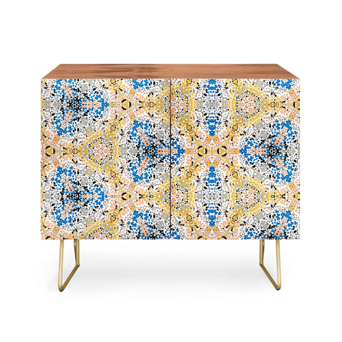 Marta Barragan Camarasa Abstract Pointillism Mosaic I Credenza