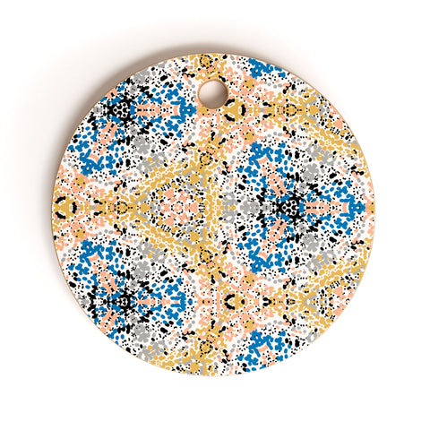 Marta Barragan Camarasa Abstract Pointillism Mosaic I Cutting Board Round