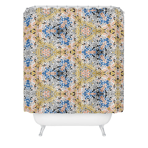 Marta Barragan Camarasa Abstract Pointillism Mosaic I Shower Curtain