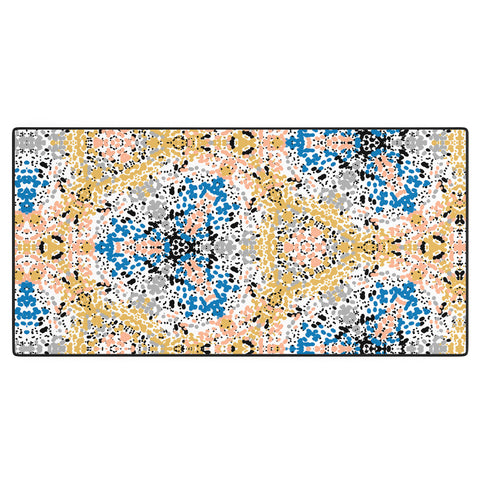 Marta Barragan Camarasa Abstract Pointillism Mosaic I Desk Mat
