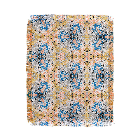 Marta Barragan Camarasa Abstract Pointillism Mosaic I Throw Blanket