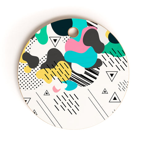 Marta Barragan Camarasa Abstract shapes Cutting Board Round