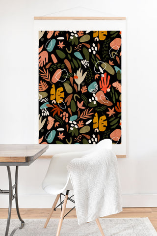 Marta Barragan Camarasa Abstract shapes of dark modern Art Print And Hanger