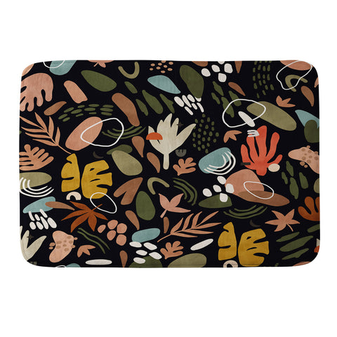 Marta Barragan Camarasa Abstract shapes of dark modern Memory Foam Bath Mat