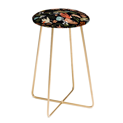 Marta Barragan Camarasa Abstract shapes of dark modern Counter Stool