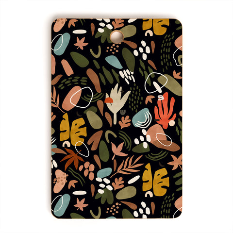 Marta Barragan Camarasa Abstract shapes of dark modern Cutting Board Rectangle